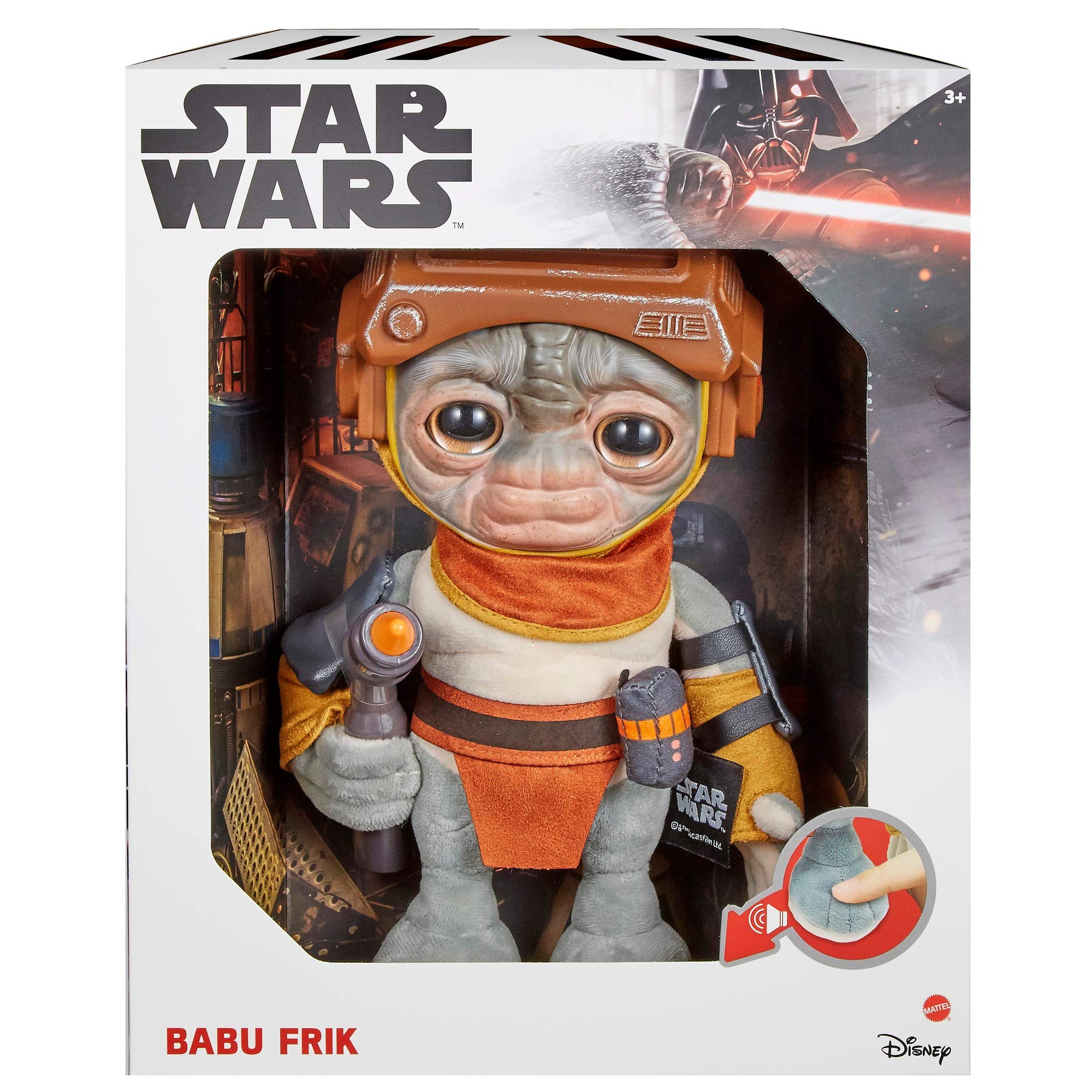Star Wars Peluche 22 cm Babu Frik con sonidos, juguete para niños